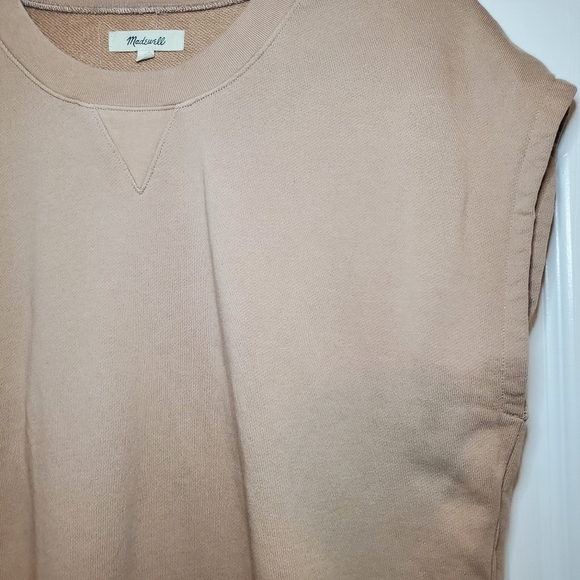 Madewell Sleeveless Sweatshirt Tan Sz S - Picture 3 of 8